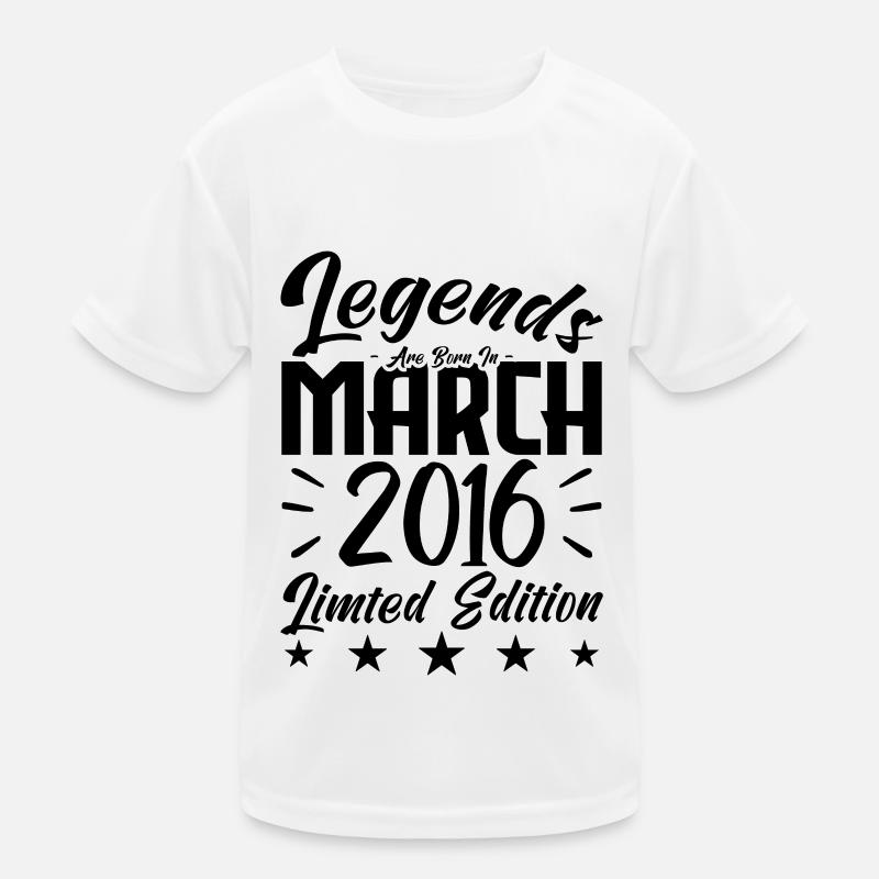 Naissance En Mars 2016. Cadeau d'anniversaire mars T-shirt sport Enfant