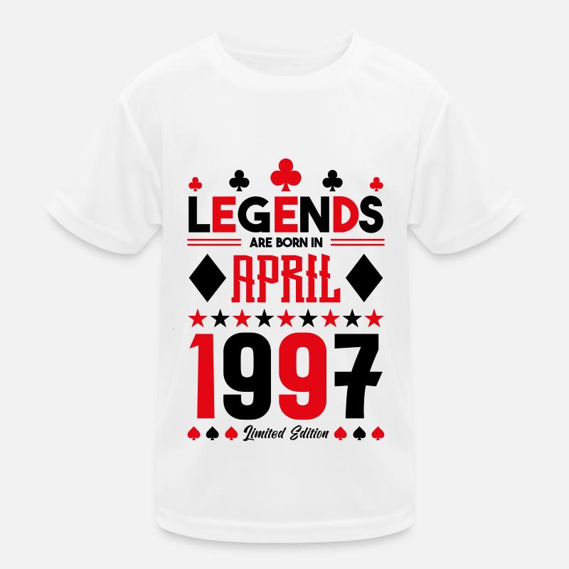 Geburtstagsgeschenk April 1997. Kartenspiele. Kinder Funktions-T-Shirt