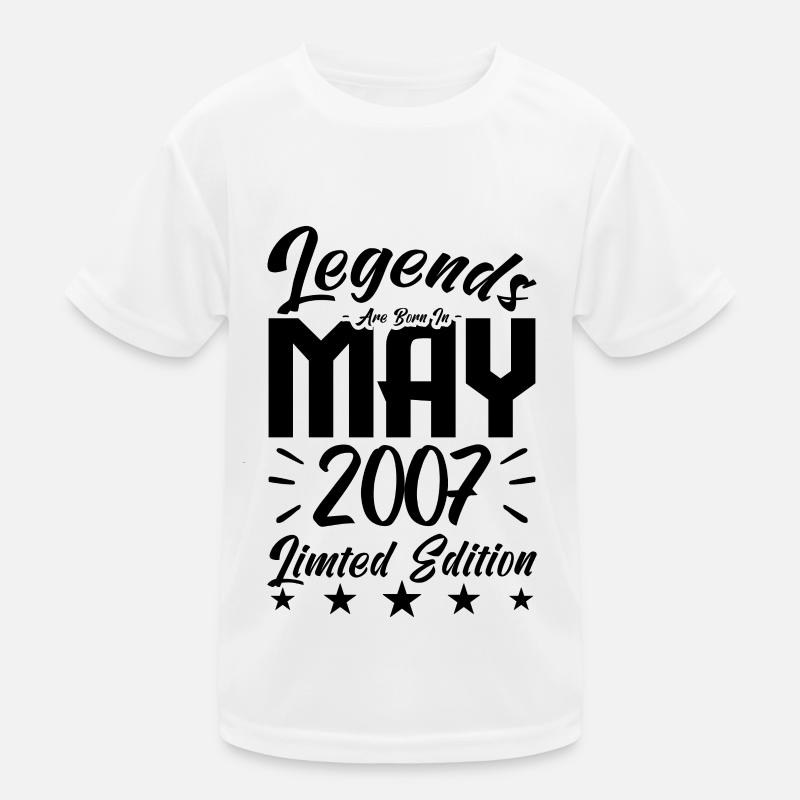 Geboren Mai 2007 Geburtstagsgeschenk 2007. Kinder Funktions-T-Shirt