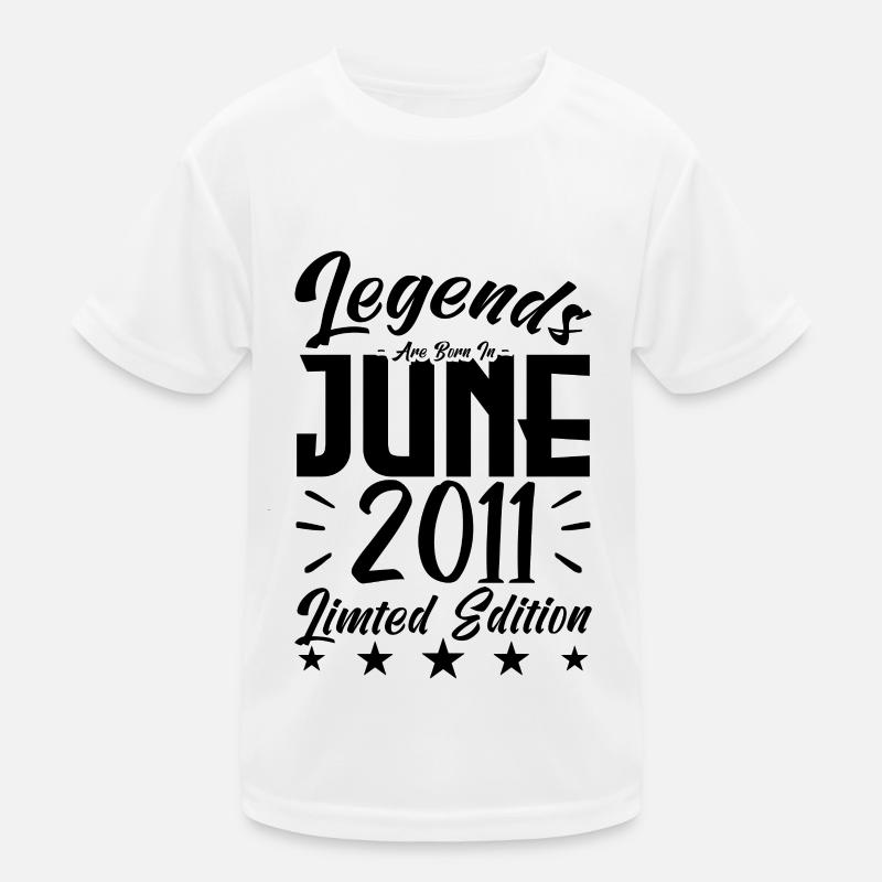 Geboren Juni 2011 Geburtstagsgeschenk 2011. Kinder Funktions-T-Shirt