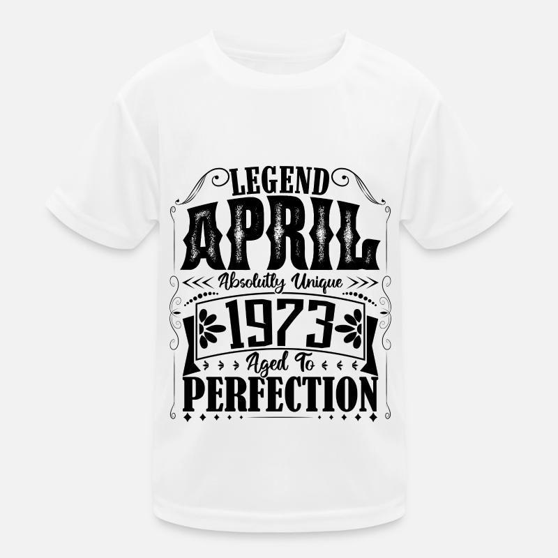 April 1973. Birthday April 1973. Gift 1973. - Kids Functional T-Shirt - white