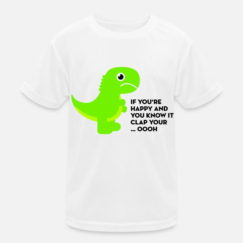 T-Rex clap your hands Kids Functional T-Shirt