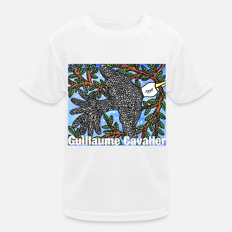 Dove with twigs Kids Functional T-Shirt