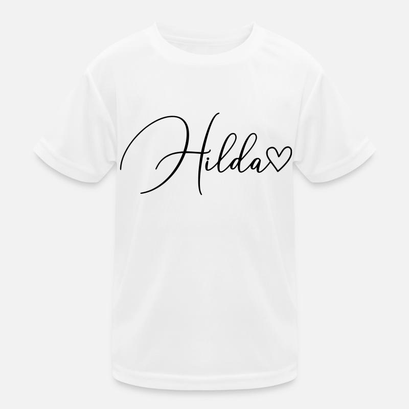 Hilda Name Vorname Mädchen Kinder Funktions-T-Shirt