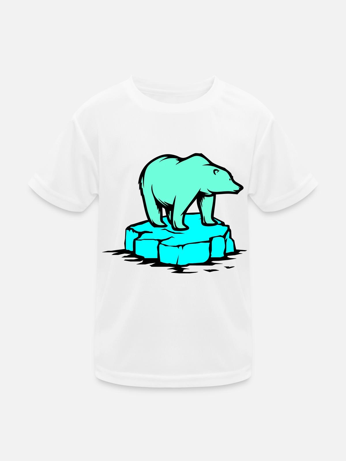 polar bear - Kids Functional T-Shirt - white - Front