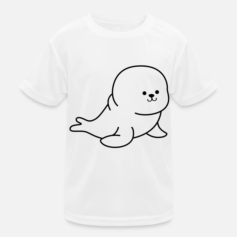robbe - Kinder Funktions-T-Shirt - Weiß