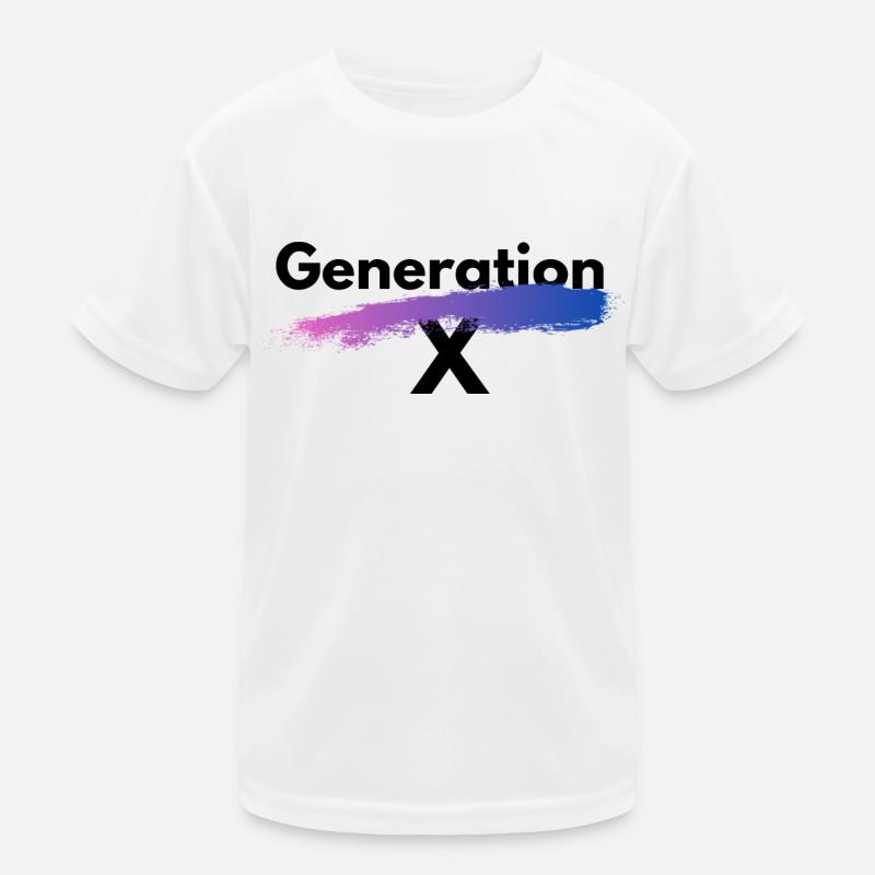 Generation X - Kinder Funktions-T-Shirt - Weiß