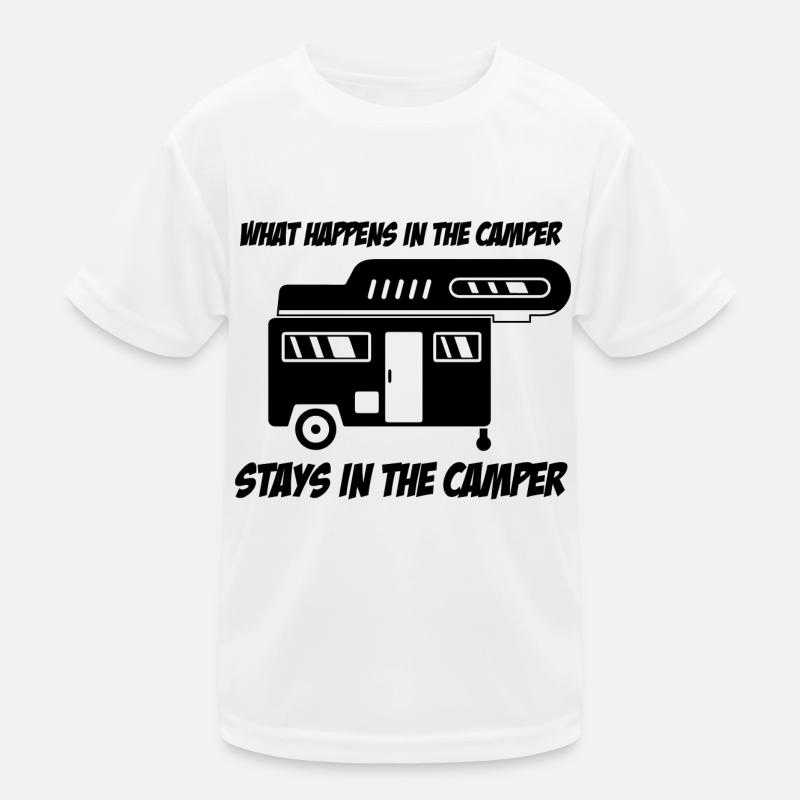 Camping Motorhome Caravan Attitude to Life Kids Functional T-Shirt