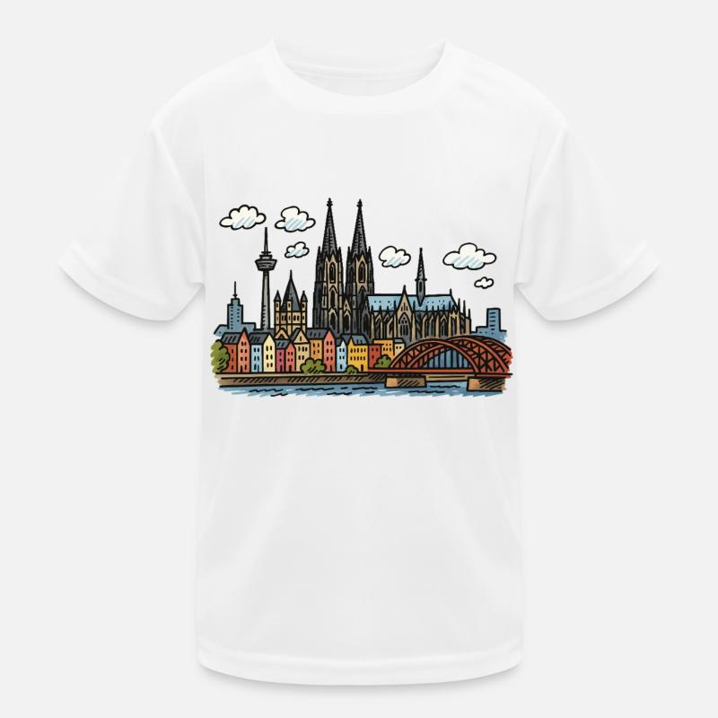 koeln skyline Kinder Funktions-T-Shirt