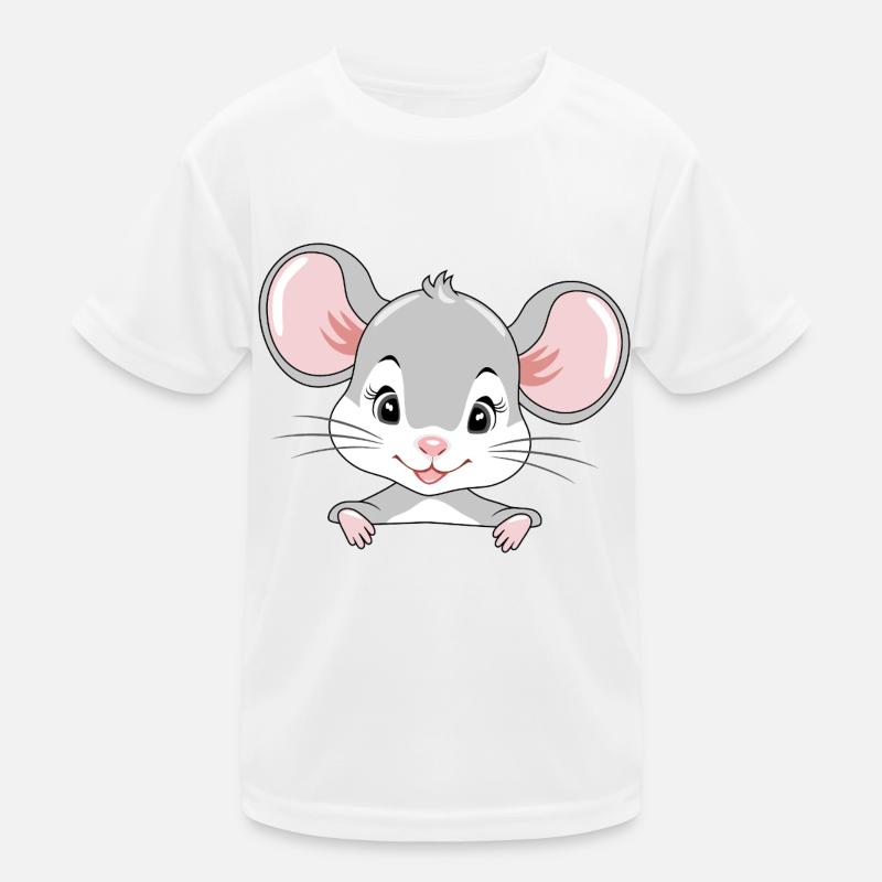 Niedliche spähende Babymaus Kinder Funktions-T-Shirt