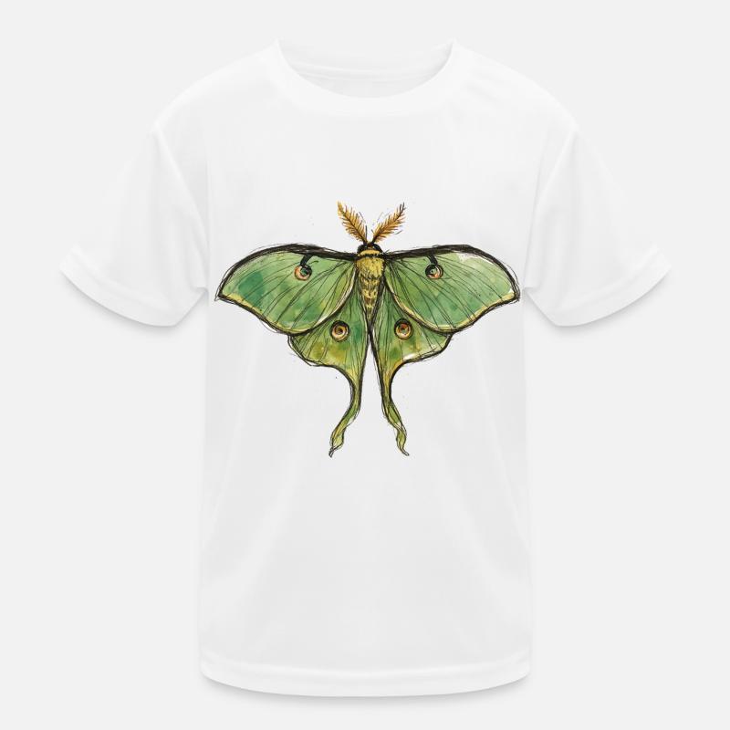 Luna Moth Nocturnal Magic Kids Functional T-Shirt