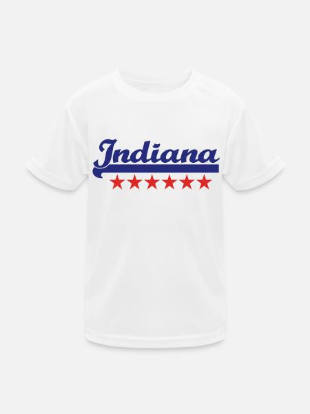 indiana - Kinder Funktions-T-Shirt - Weiß - Vorne