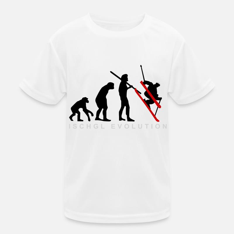 Ischgl Ski Evolution - Kids Functional T-Shirt - white