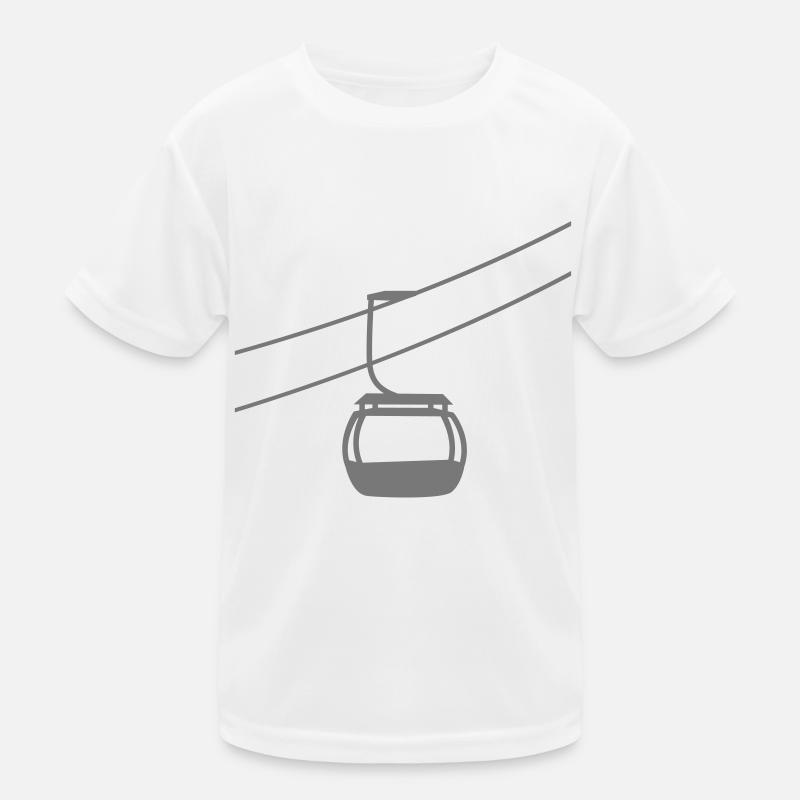 schwebebahn eine einzelne gondelbahn seilbahn gond - Kinder Funktions-T-Shirt - Weiß