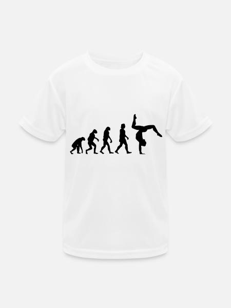 Turnen Handstand Evolution - Kinder Funktions-T-Shirt - Weiß
