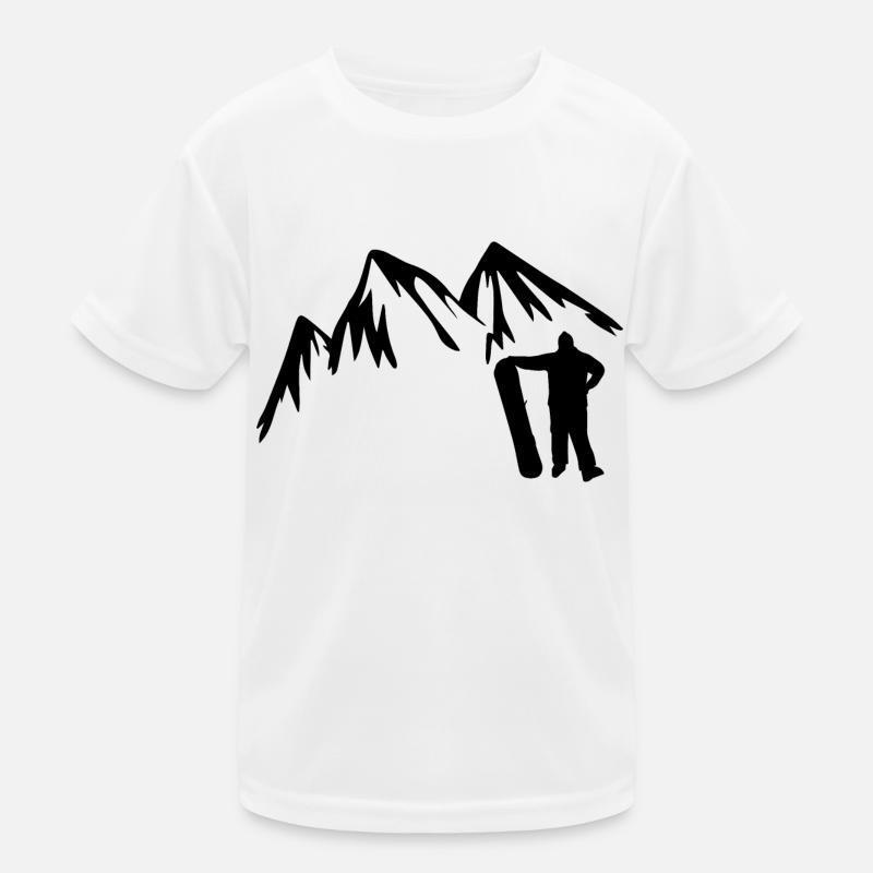 Snowboard Snowboarder Kinder Funktions-T-Shirt