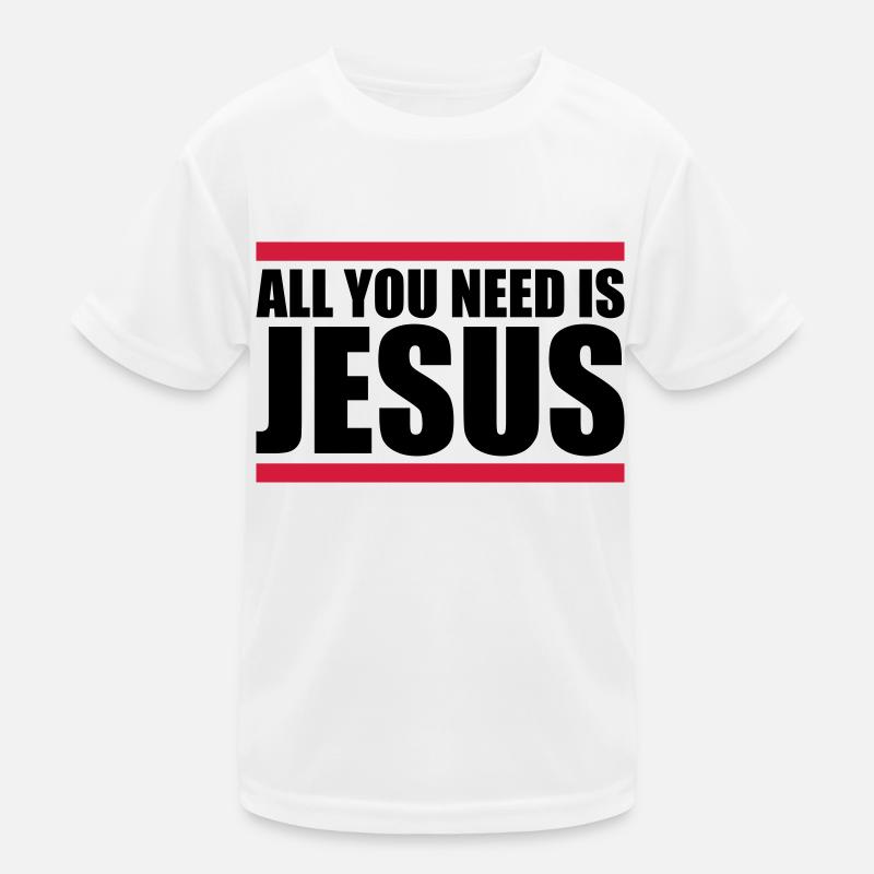 Balken Need Jesus Kinder Funktions-T-Shirt