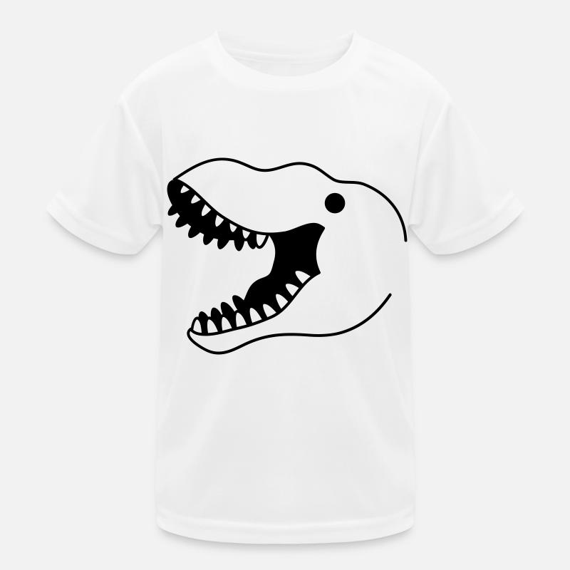 T-Rex nur weit geöffneter Mundkopf Kinder Funktions-T-Shirt
