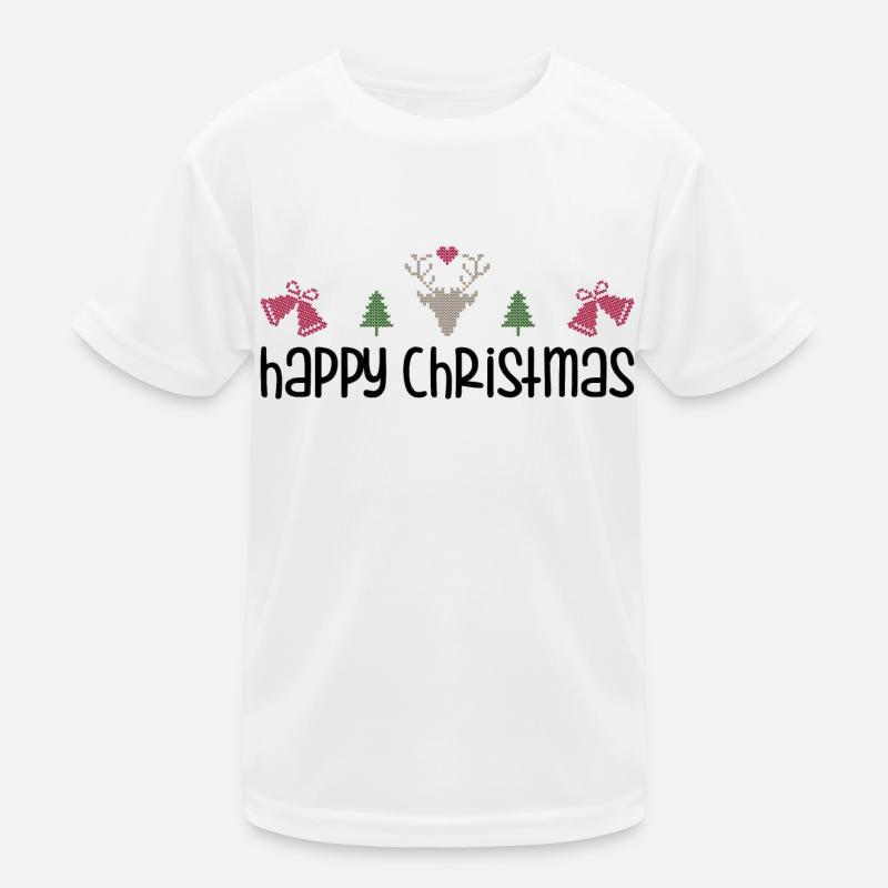 Happy Christmas Kids Functional T-Shirt