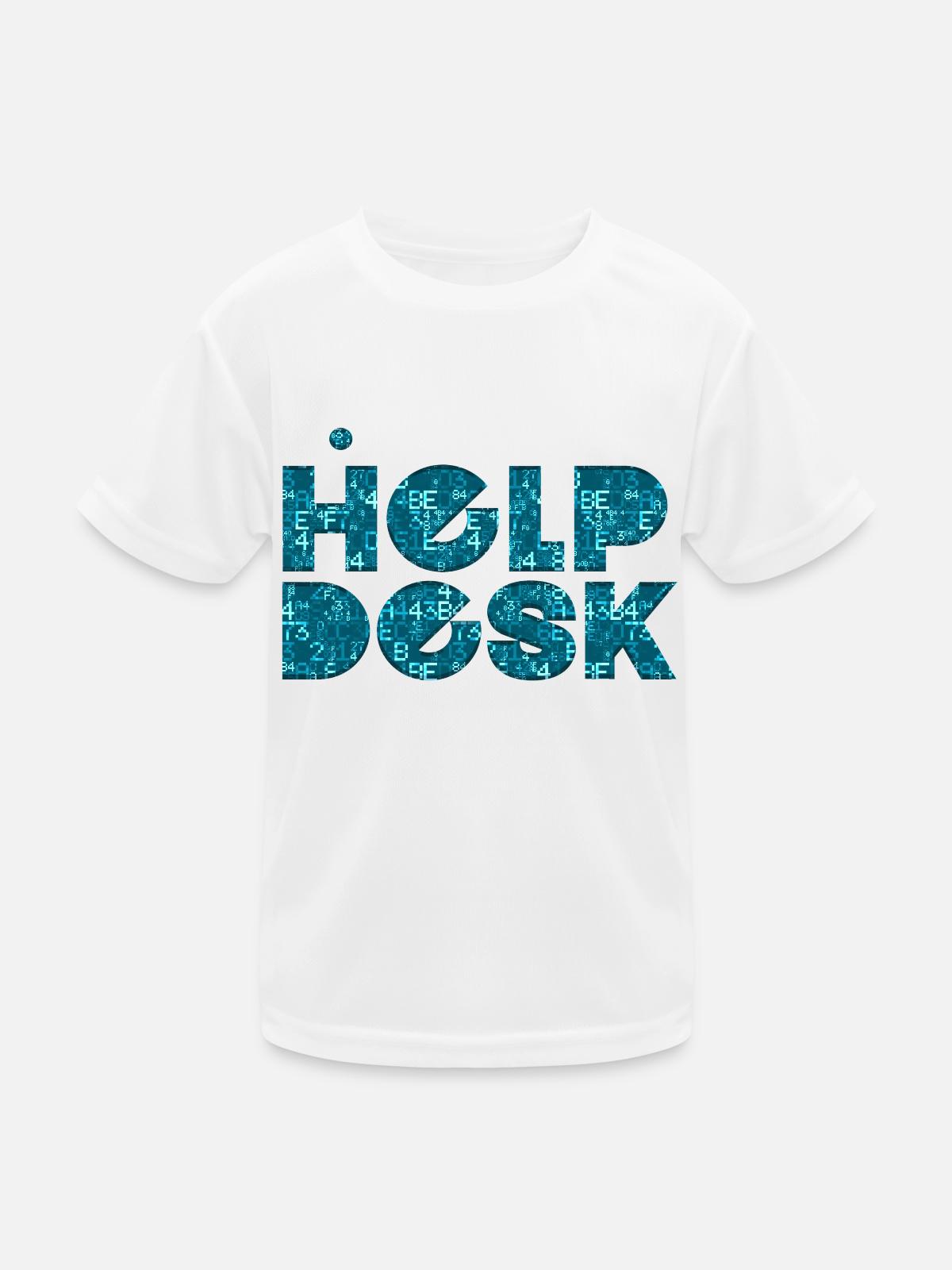 Helpdesk IT-Support-Geek Computer-Computer-Geek - Kinder Funktions-T-Shirt - Weiß - Vorne