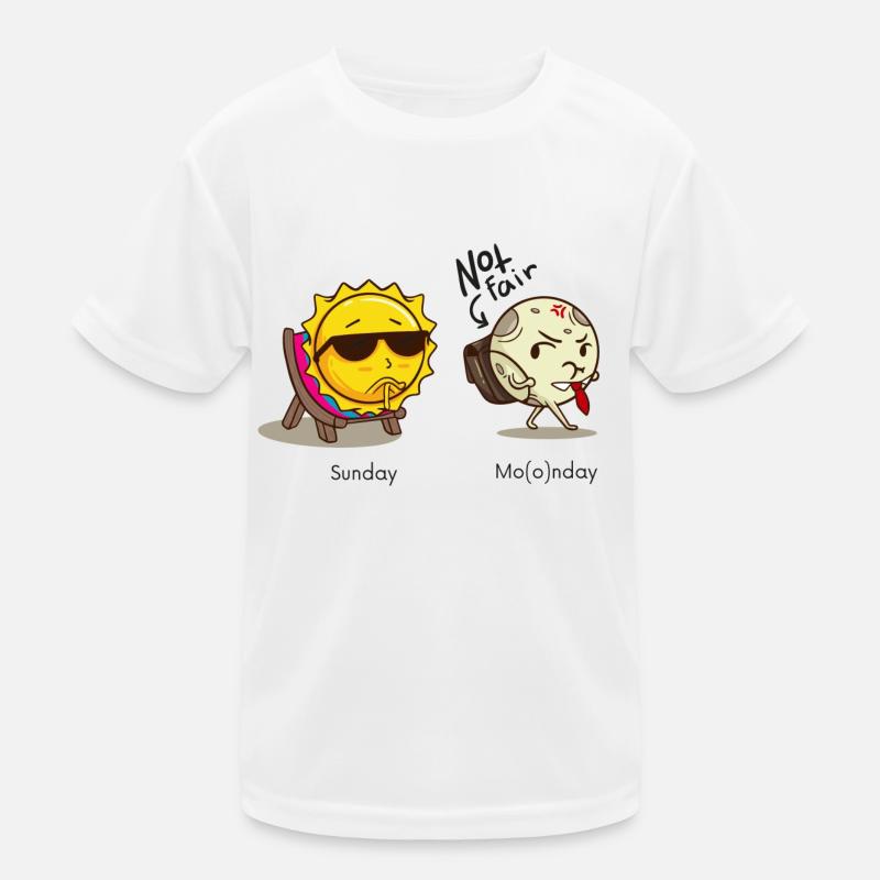 Dimanche et Lundi | Assemblée | Début de semaine | Lune T-shirt sport Enfant