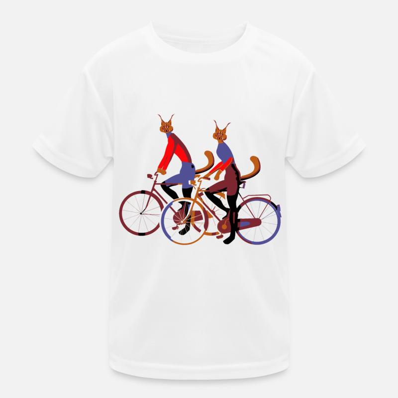 Bicycle cats Kids Functional T-Shirt