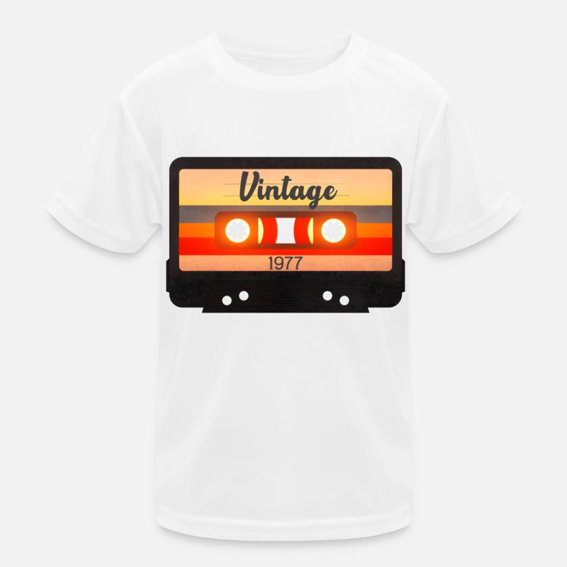 Cassetta Vintage 1977 Maglietta sportiva per bambini