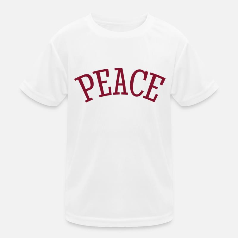 Peace and Love Slogan - Frieden Kids Functional T-Shirt
