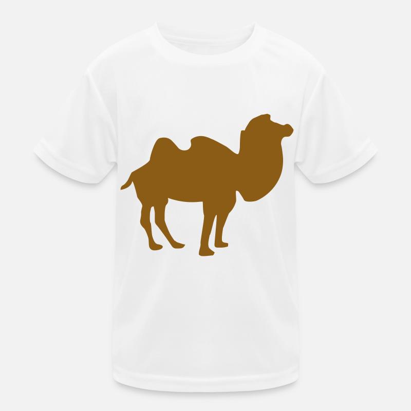 Kamel - Kinder Funktions-T-Shirt - Weiß