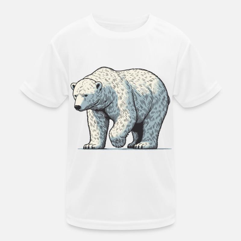 Ours blanc T-shirt sport Enfant