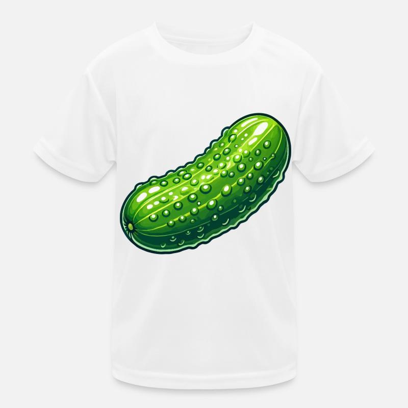 Curved pickle Kids Functional T-Shirt