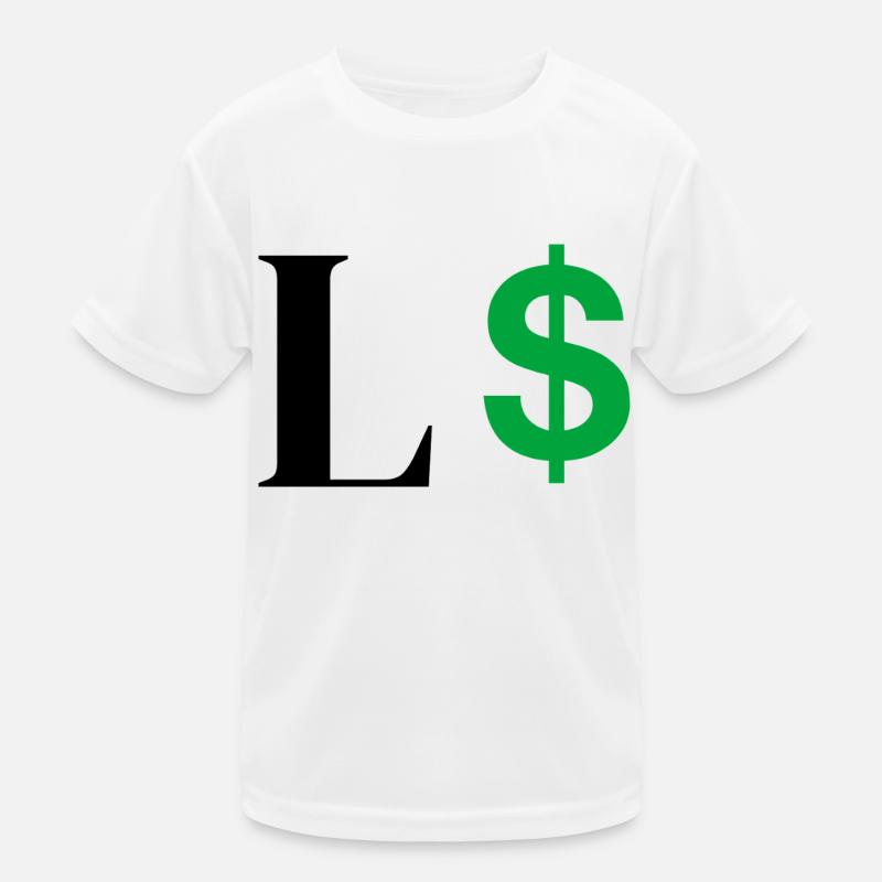 Buchstabe l Dollar Kinder Funktions-T-Shirt