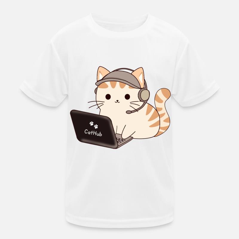 cat programmer Kinder Funktions-T-Shirt