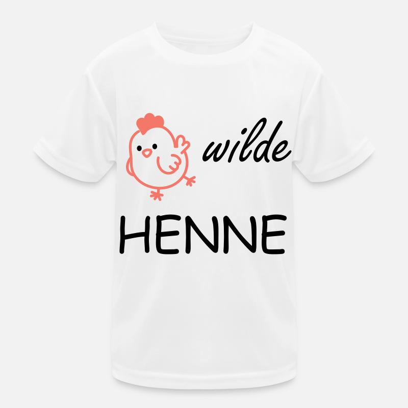 wild hen - Kids Functional T-Shirt - white