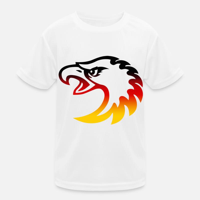 Germany eagle head - Kids Functional T-Shirt - white