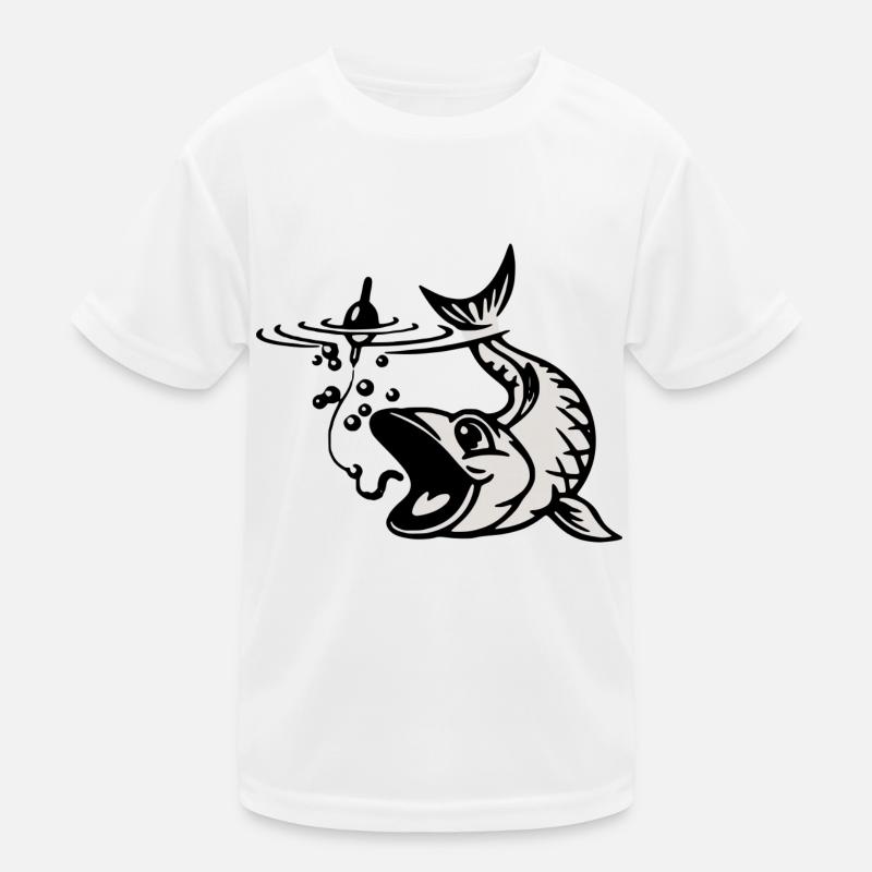 Bouchon hameçon poisson T-shirt sport Enfant
