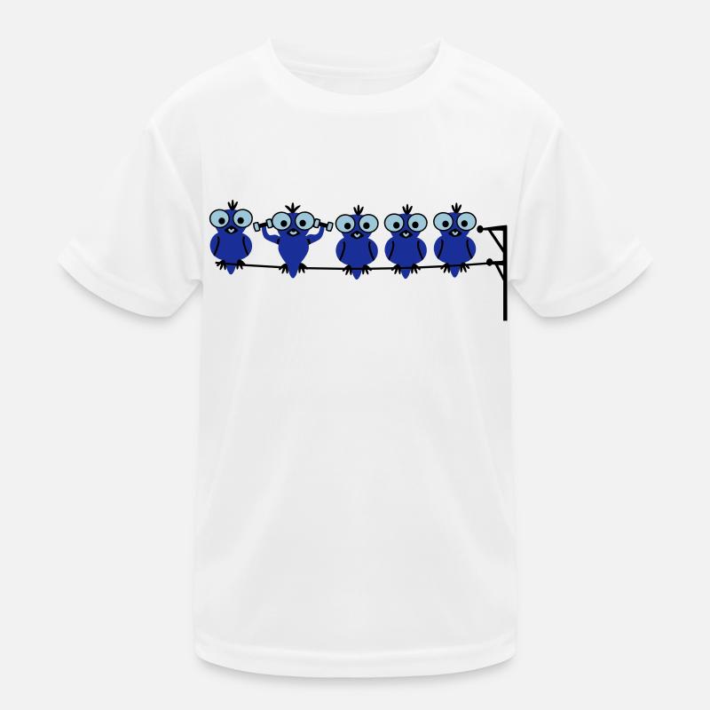 Vogel Sport Kinder Funktions-T-Shirt