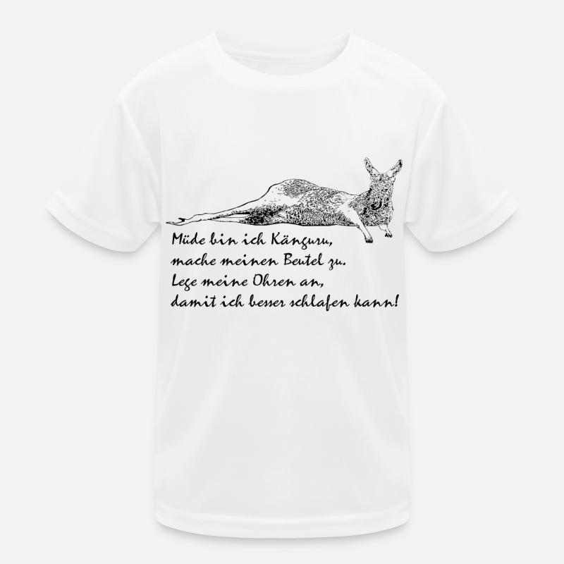Müdes Känguru Kinder Funktions-T-Shirt