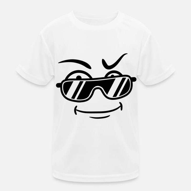 Cool guy sunglasses type grin Kids Functional T-Shirt