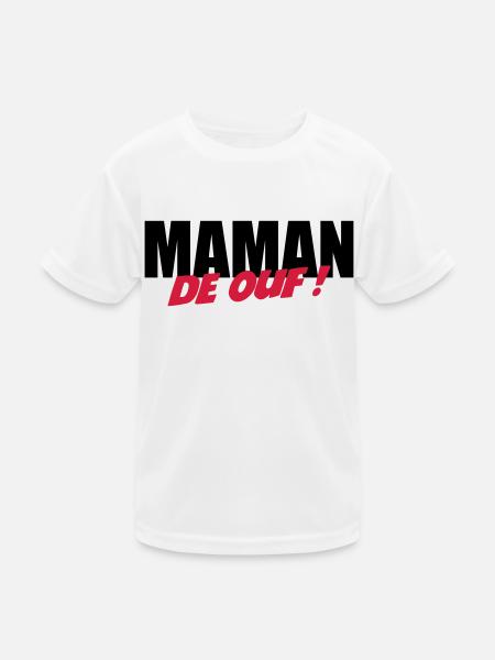 Maman de ouf ! - T-shirt sport Enfant - blanc - Devant
