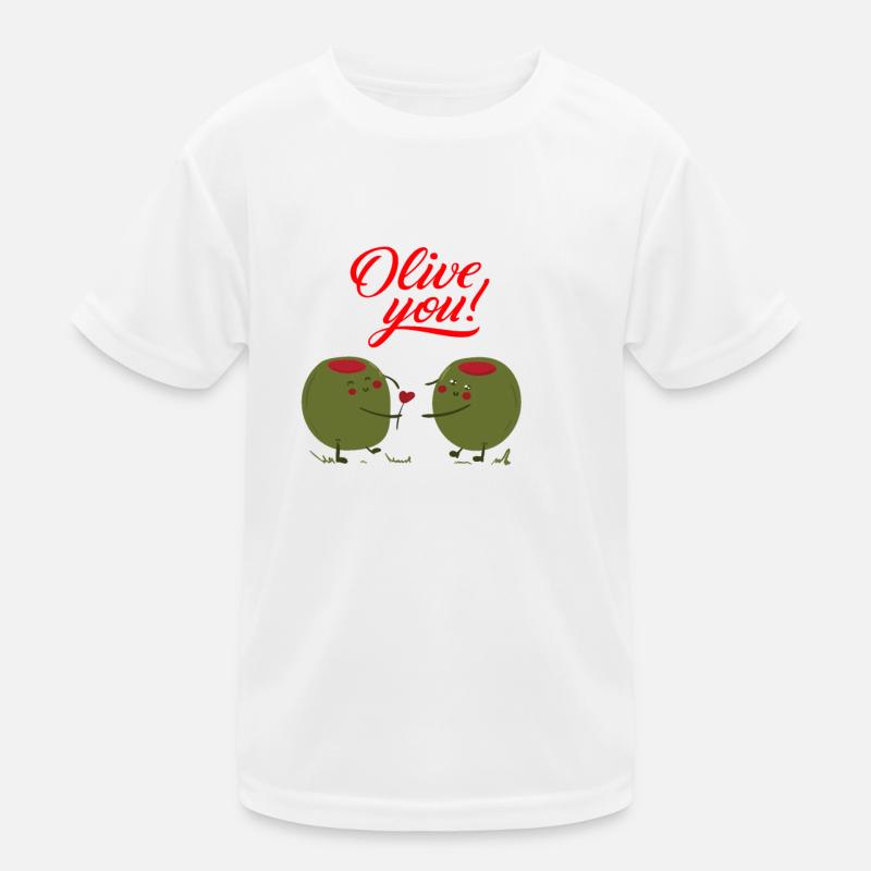 Olive you Kinder Funktions-T-Shirt