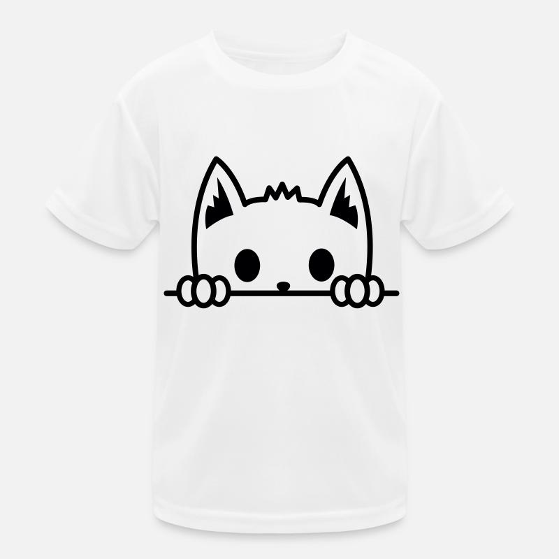 mingion cat in cartoon type Kids Functional T-Shirt