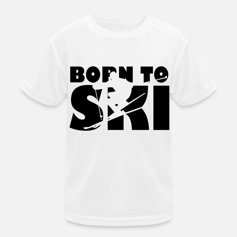 Born to Ski Kinder Funktions-T-Shirt