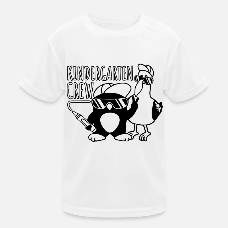 Pinguin Möwe Kindergarten Crew Kinder Funktions-T-Shirt