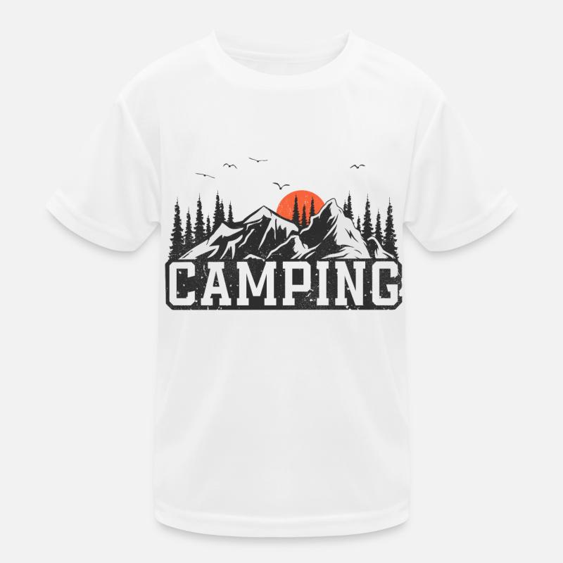 Camping Campen Camper Kinder Funktions-T-Shirt