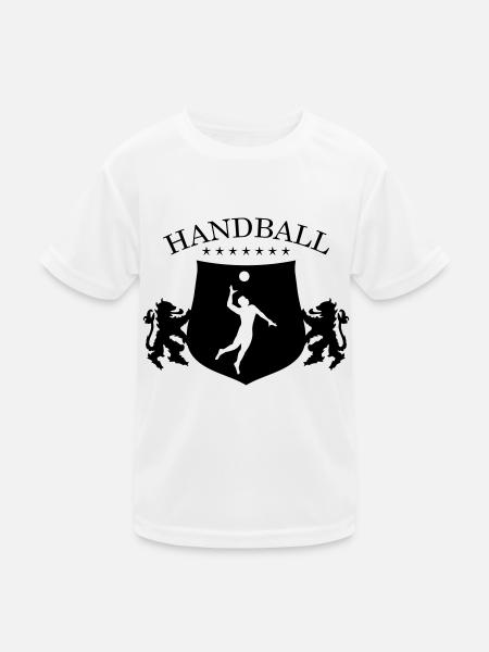 Handball crest - Kids Functional T-Shirt - white - Front