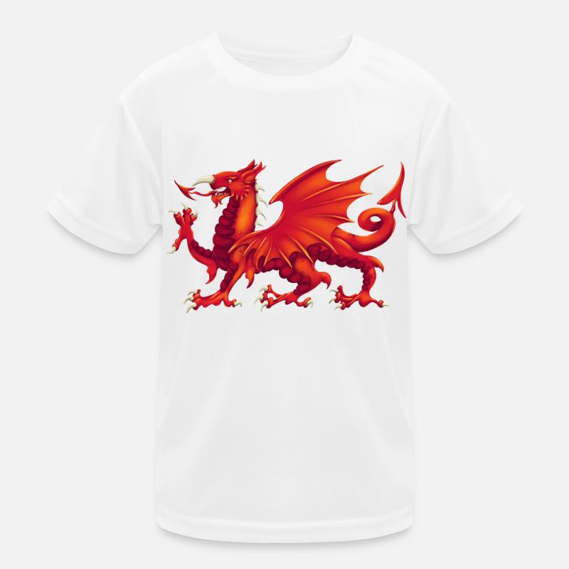 Walisischer Drache - Y Ddraig Goch Kinder Funktions-T-Shirt