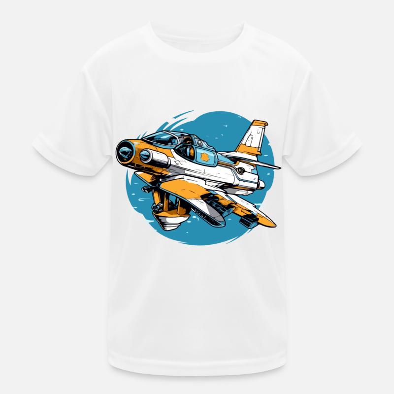 Furious volcano plane Kids Functional T-Shirt