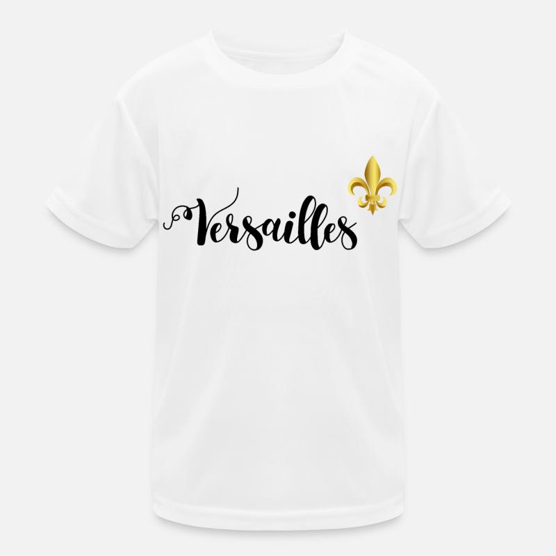 Versailles Lettering and Fleur-de-Lys Kids Functional T-Shirt