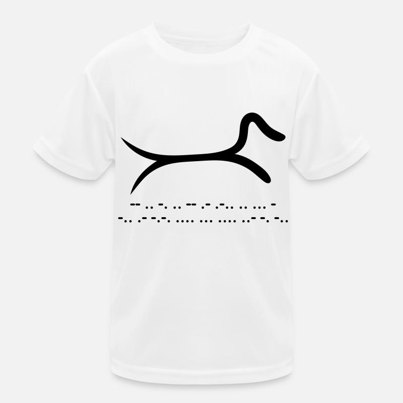 Teckel avec code morse T-shirt sport Enfant